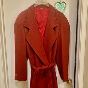 Women's Private Line Collection Burgundy 100% Wool Coat